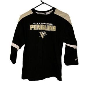 Pittsburgh Penguins Size Youth Large 14/16 Long Sleeved T-Shirt